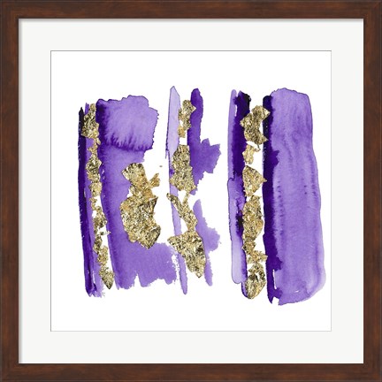 Framed Gold Flake Purple Print