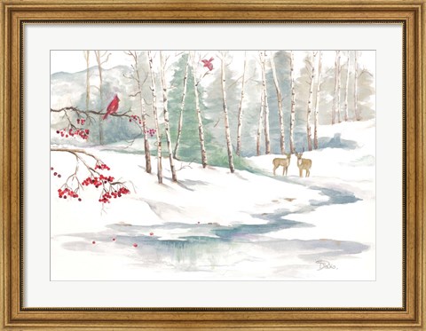 Framed Winter Landscape Print