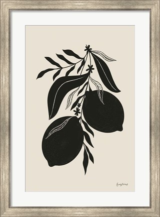 Framed Lemon Silhouette II Print