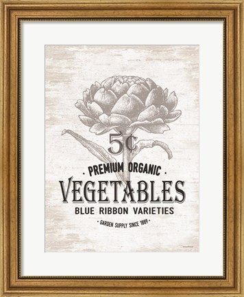 Framed Vegetables Print