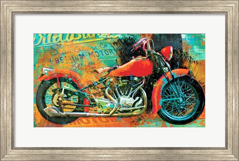 Framed Hardtail Tangerine Print