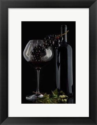 Framed I Love Wine V Print