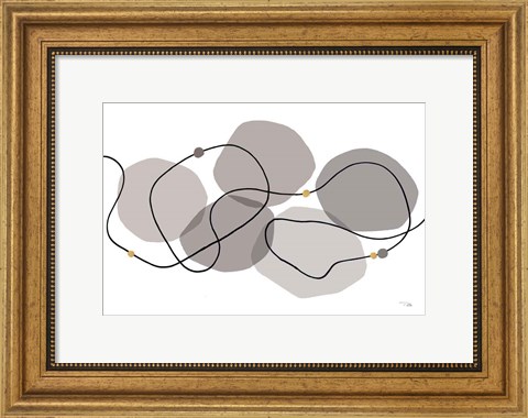 Framed Sinuous Trajectory grey I Print