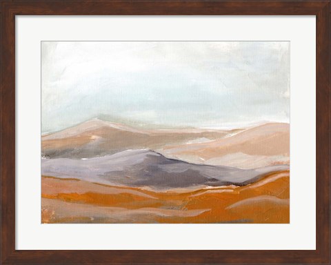 Framed Orange Tinted Hillside Print