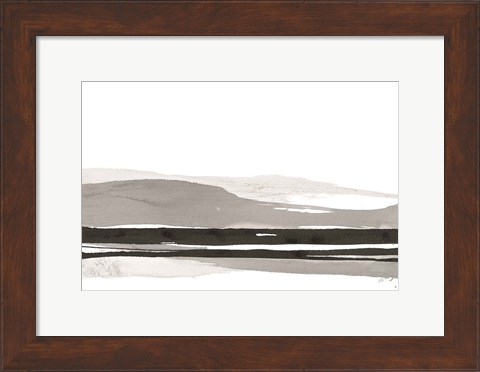 Framed Marbled Gray I Print