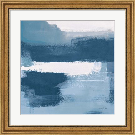 Framed Escalante Mood Blue and White Sq Print