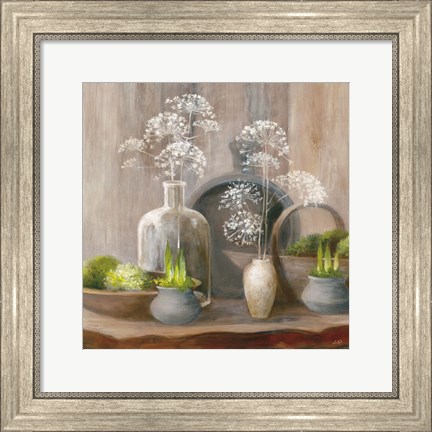 Framed Rustic Elegance I Crop Print