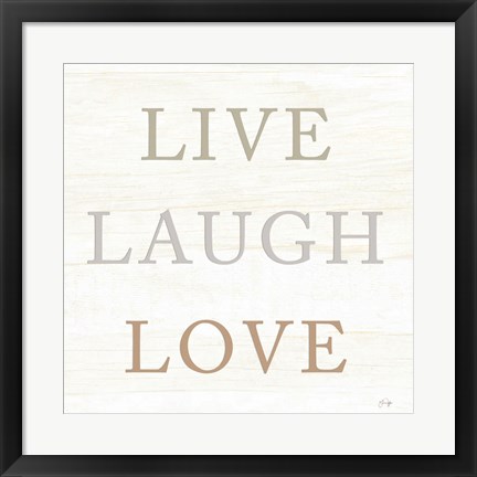 Framed Live, Laugh, Love Print