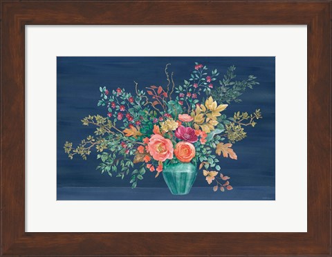 Framed Floral Drama I Print