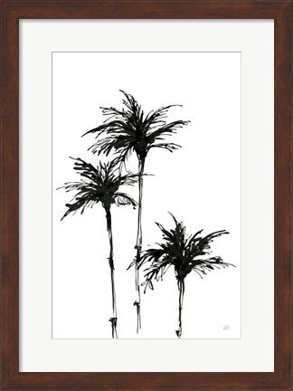 Framed Dark Palms II Print
