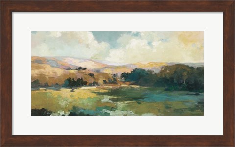 Framed Daybreak Valley Neutral Crop Print