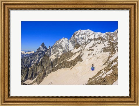 Framed Mont Blanc Mountain As Seen from the Torino Refuge Print