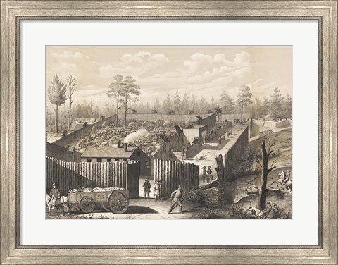 Framed Andersonville Prison Georgia, circa 1864 Print