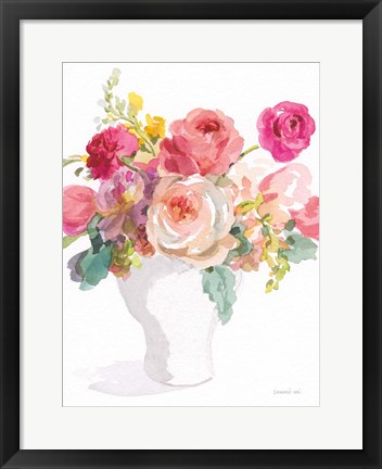 Framed Sunday Bouquet II Neutral Print