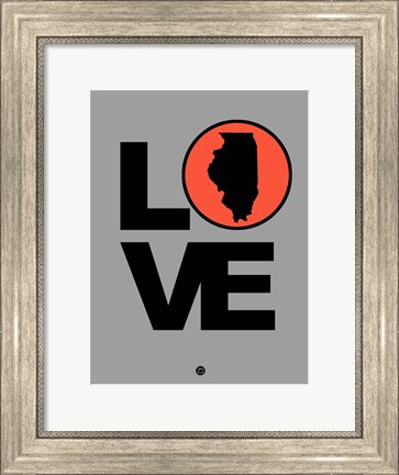 Framed Love Illinois Print