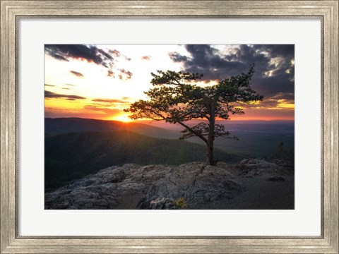 Framed Sunset at Ravens Roost Print