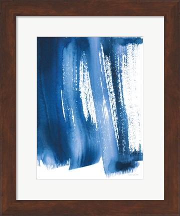 Framed Bold Blue I Crop Print