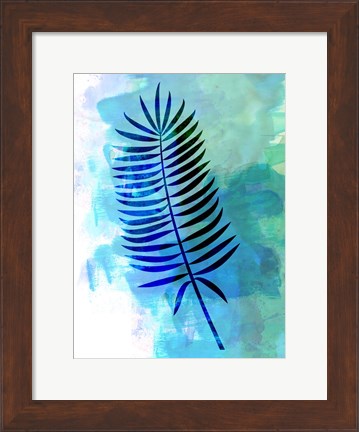 Framed Lonely Leaf Watercolor Print