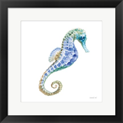 Framed Undersea Seahorse Print