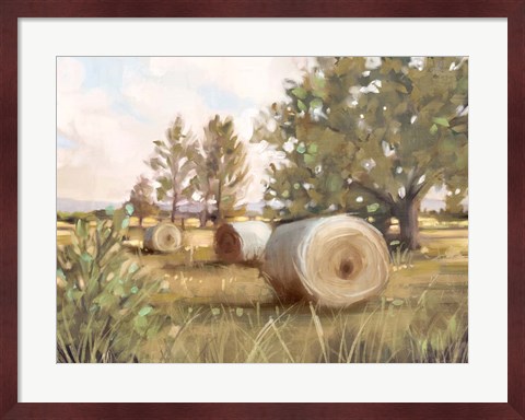 Framed Hay Bales Print