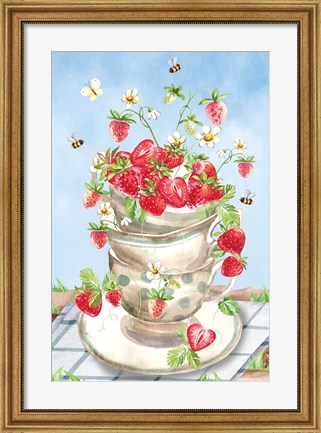 Framed Strawberries Print