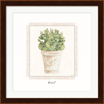 Framed Fresh Basil Print