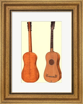 Framed Antique Guitars I Print