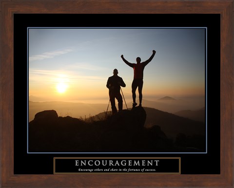 Framed Encouragement - Climbers Print