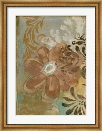 Framed Floral Abstraction I Print