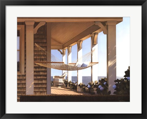 Framed Seaside Hammock Print