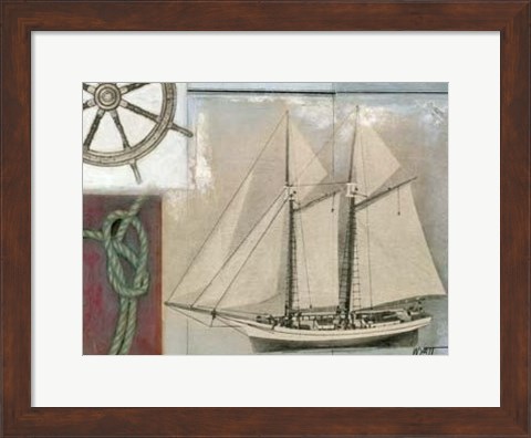 Framed Sailing II Print