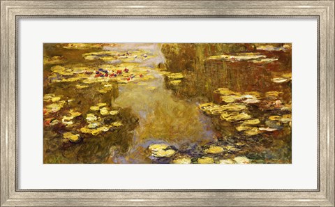 Framed Lily Pond - yellow Print