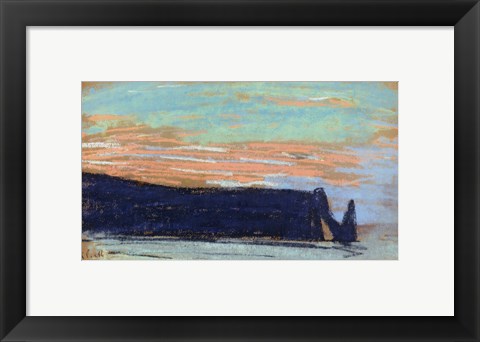 Framed Cliff at Etretat Print