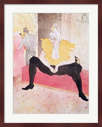 Framed Clowness Cha-U-Kao Seated, 1896 Print