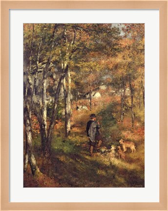 Framed Jules Le Coeur in the Forest of Fontainebleau, 1866 Print