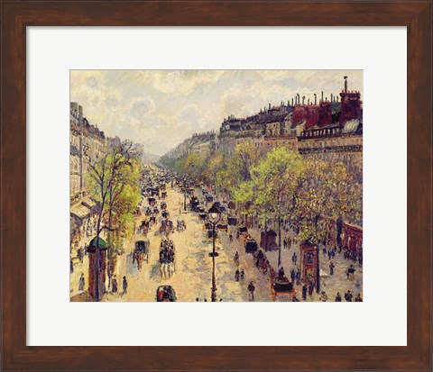 Framed Boulevard Montmartre, Spring, 1897 Print