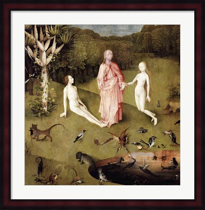 Framed Garden of Earthly Delights, c.1500, Detail Print