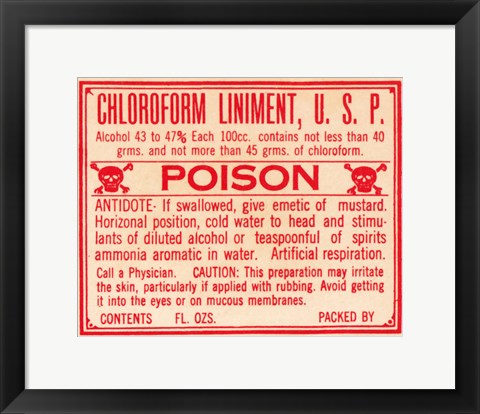 Framed Chloroform Print
