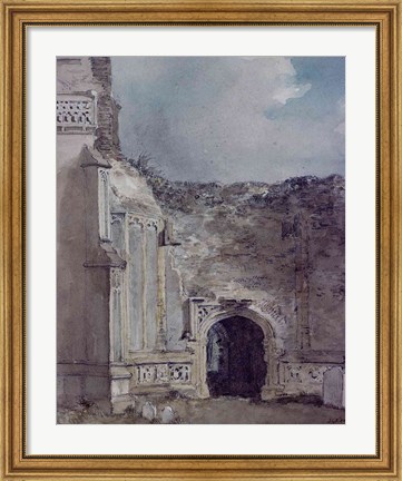 Framed East Bergholt Church: North Archway of the Ruined Tower Print