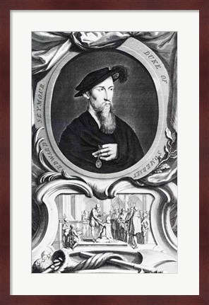 Framed Portrait of Edward Seymour, 1536, Detail Print
