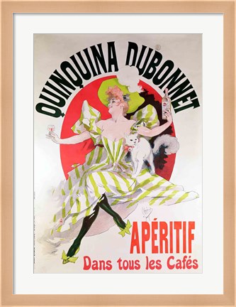 Framed Poster advertising &#39;Quinquina Dubonnet&#39; aperitif, 1895 Print