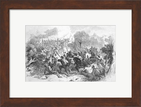 Framed Battle at Bull Run Print