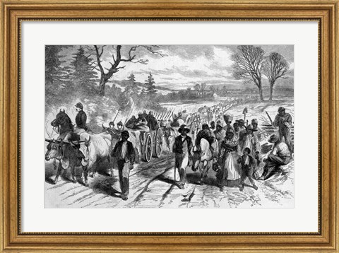Framed Effects of the Proclamation: Freed Negroes Coming into Our Lines at Newbern, North Carolina Print