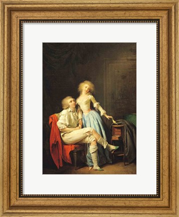 Framed Couple with an Escaped Bird Print