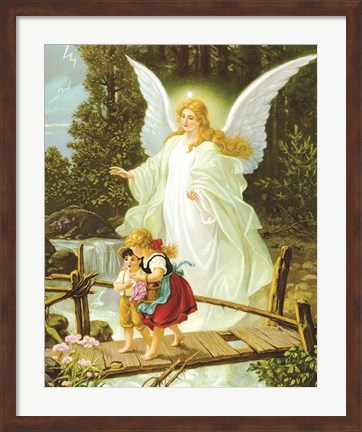 Framed Guardian Angel Print