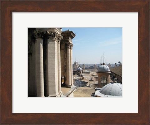 Framed Rome San Pietro Roof Print