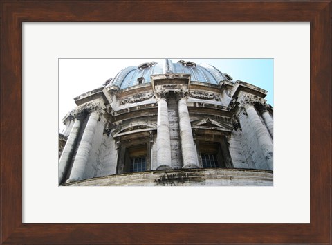 Framed Rome San Pietro Rood Exterior of a Small Dome Print