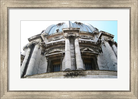 Framed Rome San Pietro Rood Exterior of a Small Dome Print
