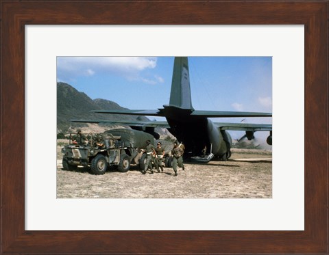 Framed EC-130E Unloading Print