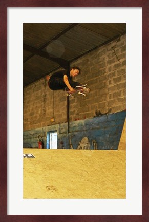 Framed Simon Godet en Melon au Skate Park Alai de Biarritz Print